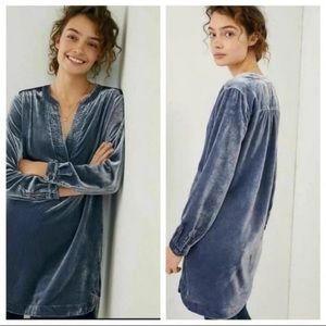 Anthropologie Melody Velvet Tunic Dress